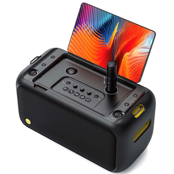 Ikarao Break X1 Altavoz Karaoke Recargable con Pantalla 13.3" 800W y 2 Micros