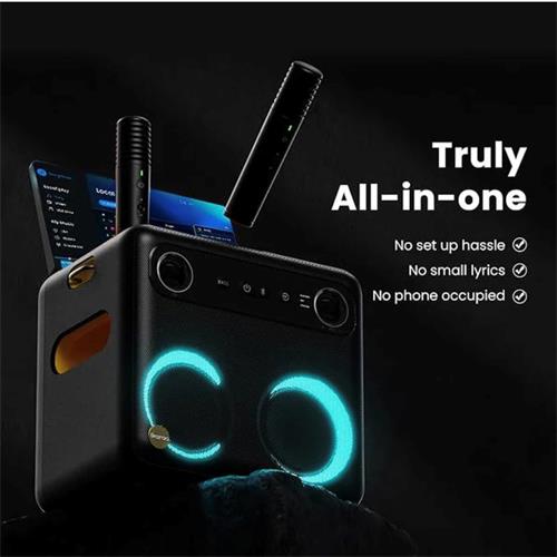 Ikarao Break X2 Altavoz Karaoke Recargable con Pantalla 10.1" 600W y 2 Micros