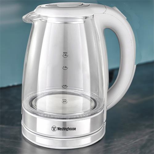 Westinghouse WKWKKL21WH Hervidor de Cristal 1.8 Litros 1.500W Sin Cable