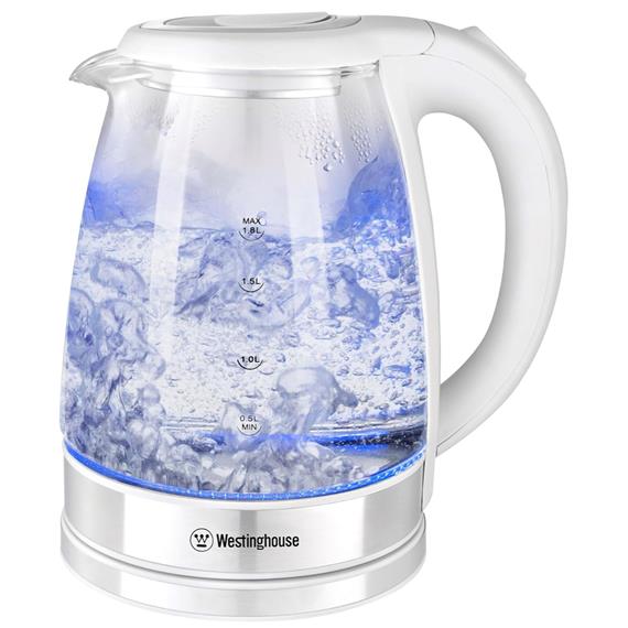 Westinghouse WKWKKL21WH Hervidor de Cristal 1.8 Litros 1.500W Sin Cable