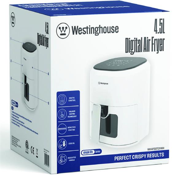 Westinghouse WKAFGOTO1WH Freidora de Aire Digital 4.5 Litros