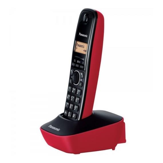 PANASONIC KX-TG1611SPR Teléfono DECT Negro/Rojo