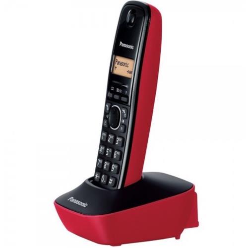 PANASONIC KX-TG1611SPR Teléfono DECT Negro/Rojo