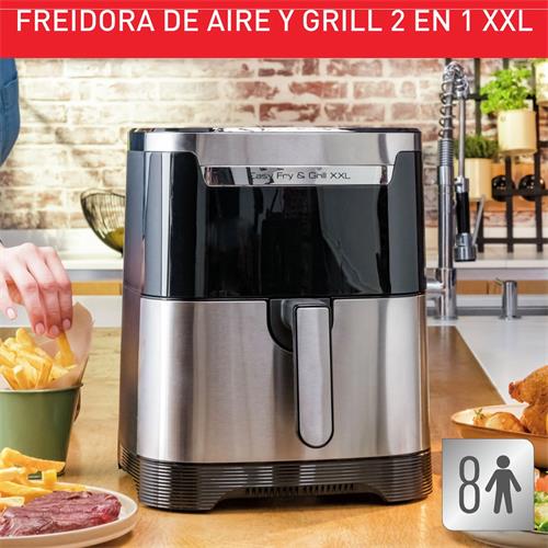 Moulinex EZ801D10 Freidora de Aire y Grill XXL 6.5L Inox