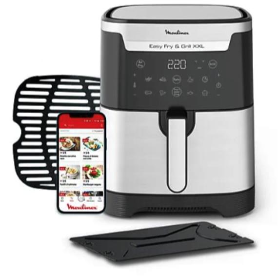 Moulinex EZ801D10 Freidora de Aire y Grill XXL 6.5L Inox