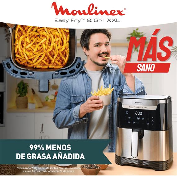 Moulinex EZ801D10 Freidora de Aire y Grill XXL 6.5L Inox