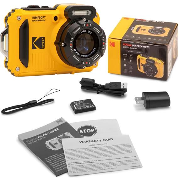 Kodak Pixpro WPZ2 Cámara 16Mp Sumergible 15 Metros Amarilla
