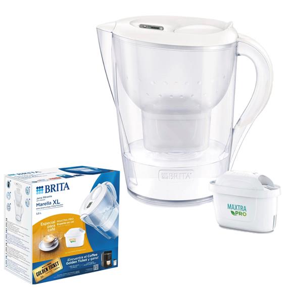 Brita Marella XL Jarra Filtrante 3.5L + 1 Filtro MXPro Experto en Cal