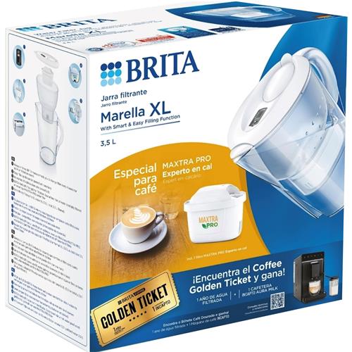 Brita Marella XL Jarra Filtrante 3.5L + 1 Filtro MXPro Experto en Cal