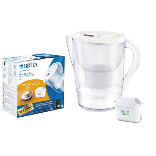 Brita Marella XL Jarra Filtrante 3.5L + 1 Filtro MXPro Experto en Cal