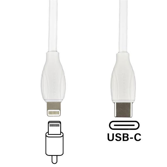 Cable USB-C a Lightning 1 metro 20W / 3 Amp Borofone BX19 Blanco