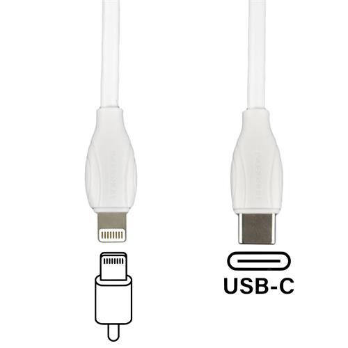 Cable USB-C a Lightning 1 metro 20W / 3 Amp Borofone BX19 Blanco