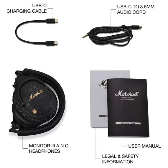 Marshall Monitor III A.N.C.Auricular Con Cancelación de Ruido