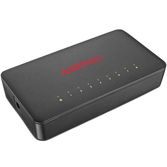 AIRPHO AR-GS108 Switch Gigabit de 8 Puertos 10Mbps 100Mbps 1000Mbps