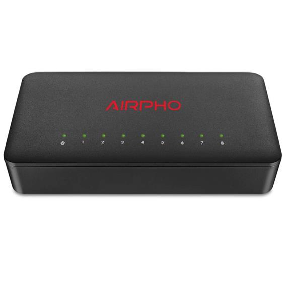 AIRPHO AR-GS108 Switch Gigabit de 8 Puertos 10Mbps 100Mbps 1000Mbps