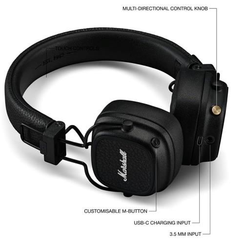 Marshall Major V Auricular Bluetooth Negro