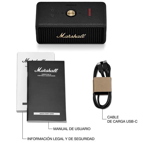 Marshall Emberton III Altavoz Bluetooth 76W Negro y Latón