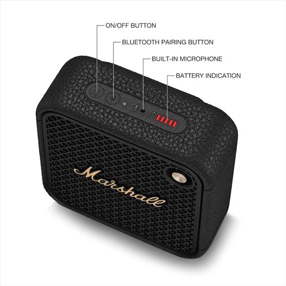 Marshall Willen II Altavoz Bluetotoh Negro y Latón