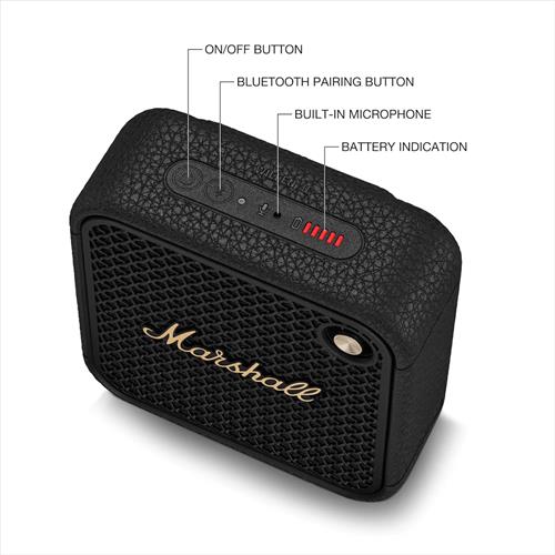Marshall Willen II Altavoz Bluetotoh Negro y Latón