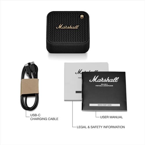 Marshall Willen II Altavoz Bluetotoh Negro y Latón
