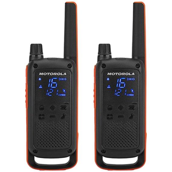 Motorola T82 Twin Walkie Pack 2 Negro Rojo