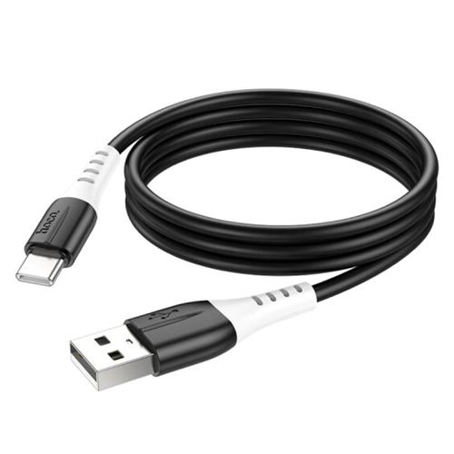 Cable USB a USB-C 1 m 3Amp Hoco X82 Silicona Black