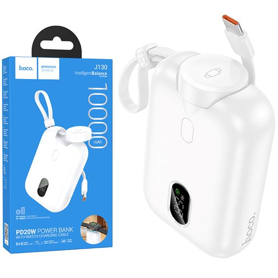 Hoco J130 PD20W PowerBank 10.000 mAh con Cable Apple Watch y USB-C