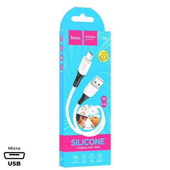 Hoco X82 Cable Micro Silicona White