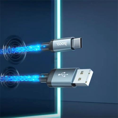Cable USB-A a USB-C 1 metro 20W Hoco U112 Colores Luminoso