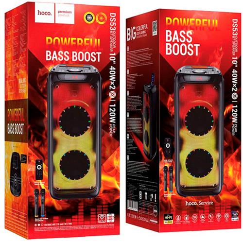 Hoco DS53 Altavoz Bluetooth Party con luces Full Led y 2 Micrófonos