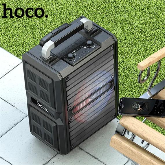 Hoco DS24 Altavoz Bluetooth Trolley con Luces LED y 2 Micros Inalámbricos