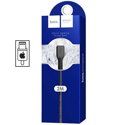 Cable USB a Lightning 2 metros Hoco X20 Flash Negro