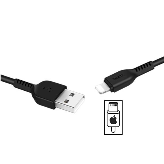 Cable USB a Lightning 2 metros Hoco X20 Flash Negro
