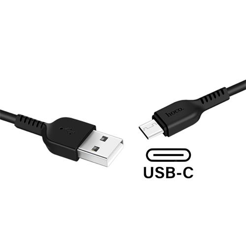 Cable USB a USB-C Hoco X20 2 Metros Negro