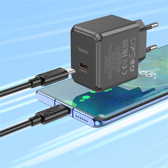 Cargador USB-C 20W Hoco CS13A Negro