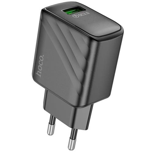 Hoco CS21A Rich Single Port QC3.0 Cargador Eu Black