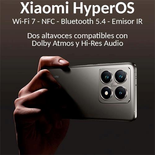 Xiaomi 14T Pro 6.67" 12GB 512GB 5G Cámara Leica Titan Black
