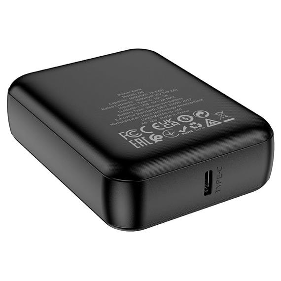 Powerbank 5.000 mAh salida USB-A, entrada USB-C Hoco J96 Negro