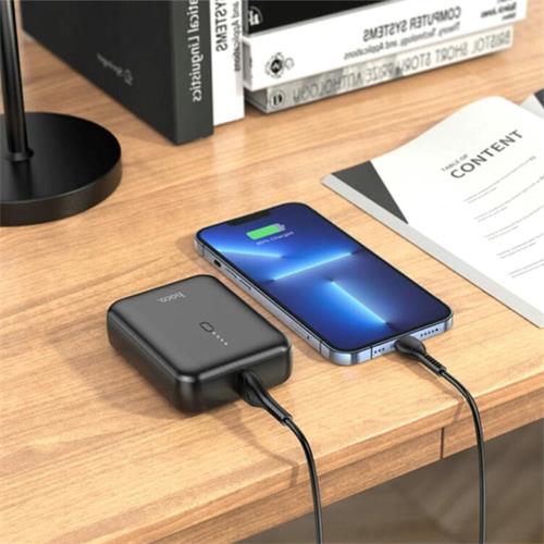 Powerbank 5.000 mAh salida USB-A, entrada USB-C Hoco J96 Negro