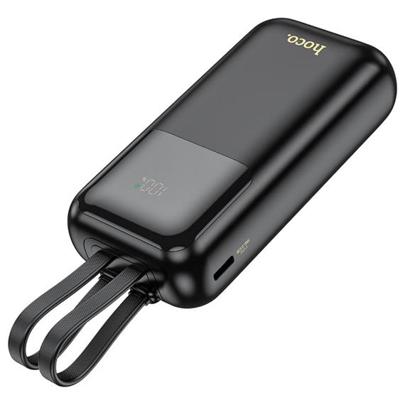 Hoco Q25 Powerbank 10.000mAh PD20W+QC3.0 con Cables de Carga Negro