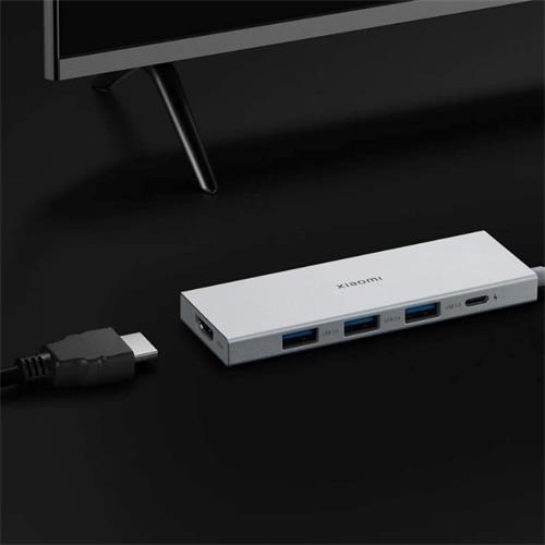 Xiaomi 5-in-1 Type-C Hub USB-C+ USB 3.0x3 + HDMI Plata (8804GL)