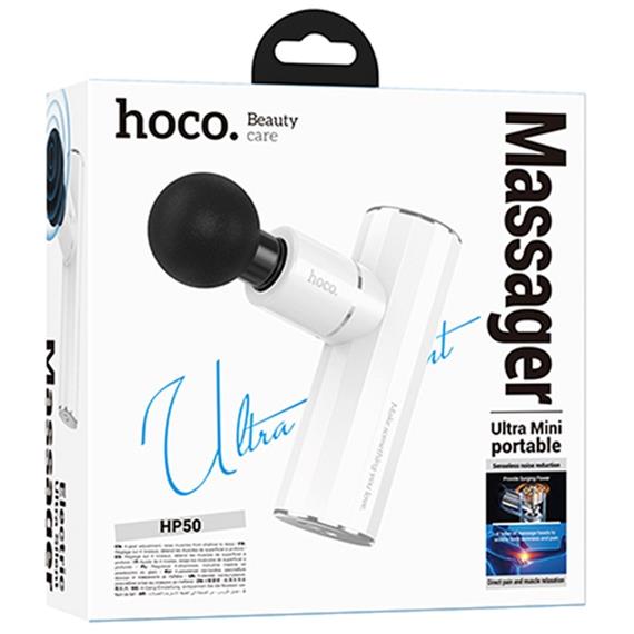 Hoco HP50 Pistola de masaje compacta y silenciosa Blanca