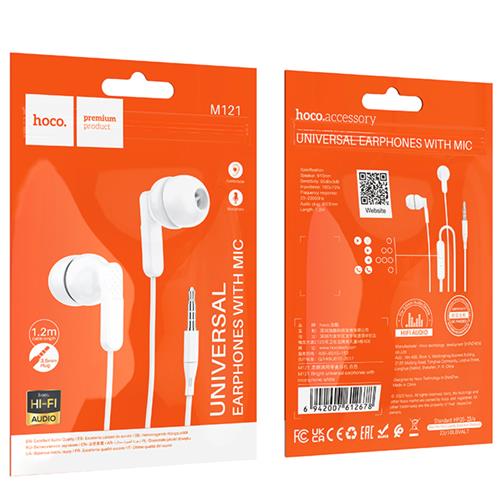 Hoco M121 Bright Earphone con Micro White