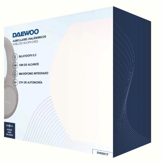Daewoo DW2017 Auricular Bluetooth con MicroSD y Batería 27h Negro