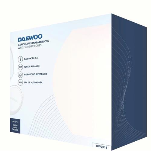 Daewoo DW2018 Auricular Bluetooth con MicroSD y Batería 27h Blanco