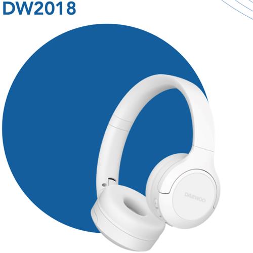 Daewoo DW2018 Auricular Bluetooth con MicroSD y Batería 27h Blanco