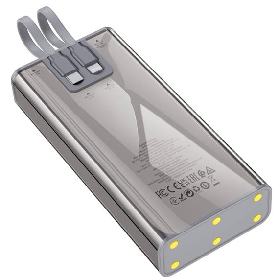 Hoco J104A Powerbank 20.000 mAH 22.5W con Cables USB-C y Lightning