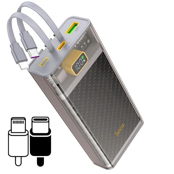 Hoco J104A Powerbank 20.000 mAH 22.5W con Cables USB-C y Lightning