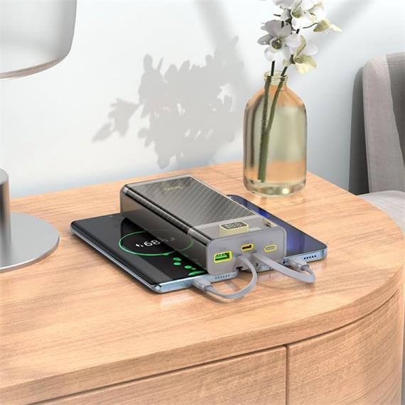 Hoco J104A Powerbank 20.000 mAH 22.5W con Cables USB-C y Lightning