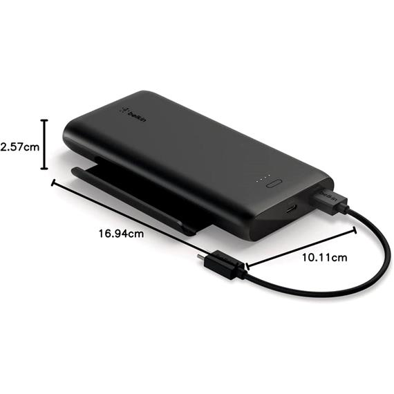 Belkin PowerBank 10.000 mAh 15W 2 x USB-A y 1x USB-C Negro (BPB011BTBK)